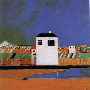 A white house in the landscape Kasimir Malevich